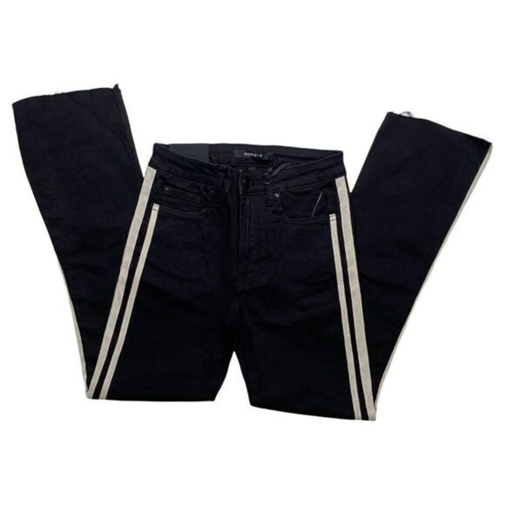 Numero‎ Chelsea Flare Crop Jeans 26 Black Juniors' Stretchy High-Rise NEW